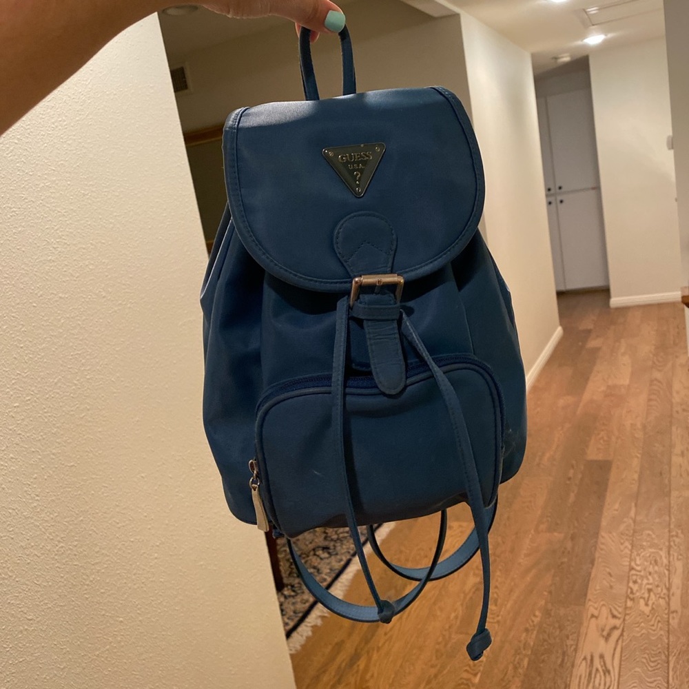Blue/Teal Vintage Guess backpack